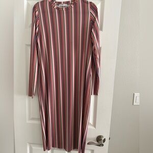 Zara Striped dress long sleeve